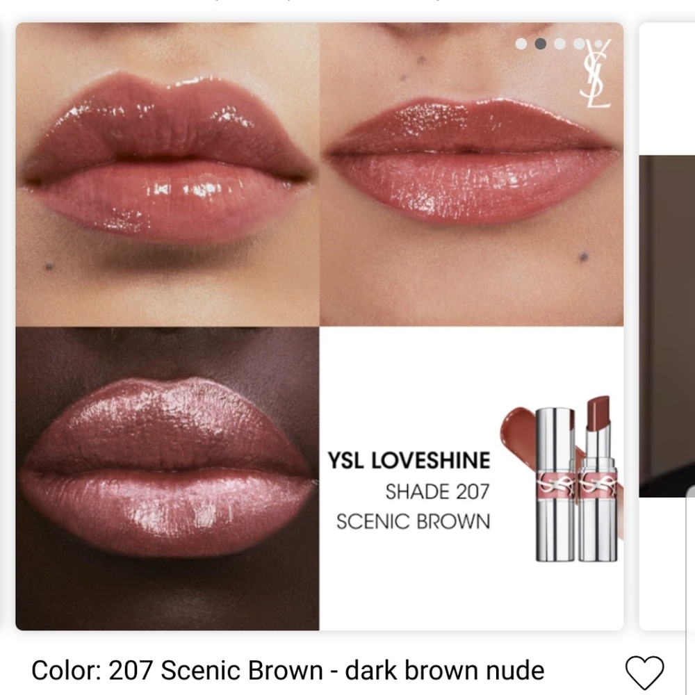 YSL Loveshine Lip Oil Stick - 207 Scenic Brown